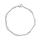 0.5ct Lab Grown Diamond Triple Bezel Bar Chain Bracelet