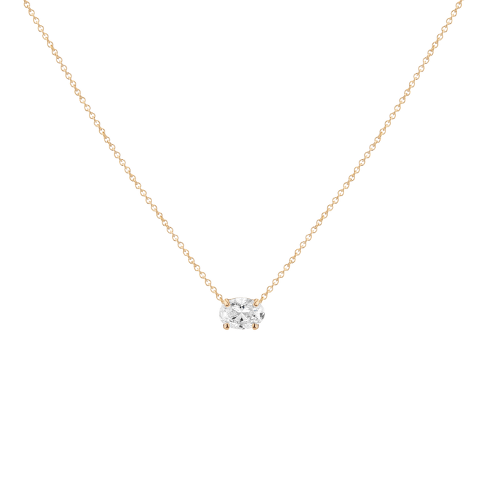 0.5ct Lab Grown Diamond Oval Necklace
