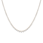 5ct Three-Prong Lab Grown Diamond Graduated Tennis Necklace