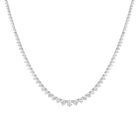 5ct Three-Prong Lab Grown Diamond Graduated Tennis Necklace