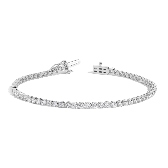 4ct Lightweight Lab Grown Diamond Tennis Bracelet 14k White Gold 6in 6.5in 7in 7.5in First