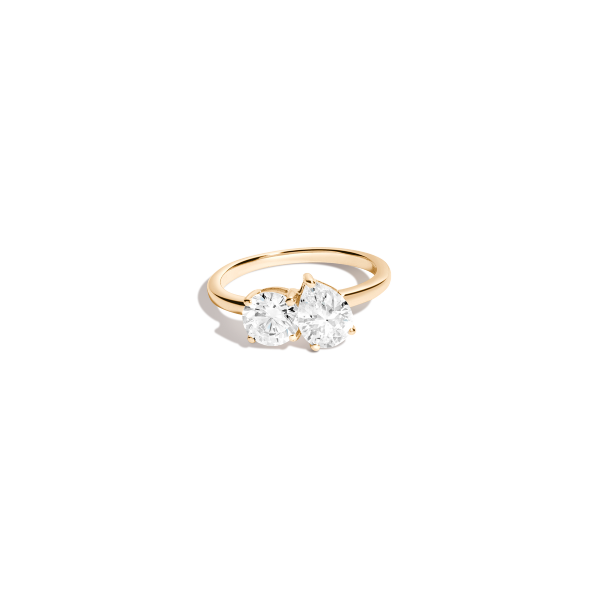 Lab Grown Diamond Toi et Moi Ring 14k Yellow Gold First