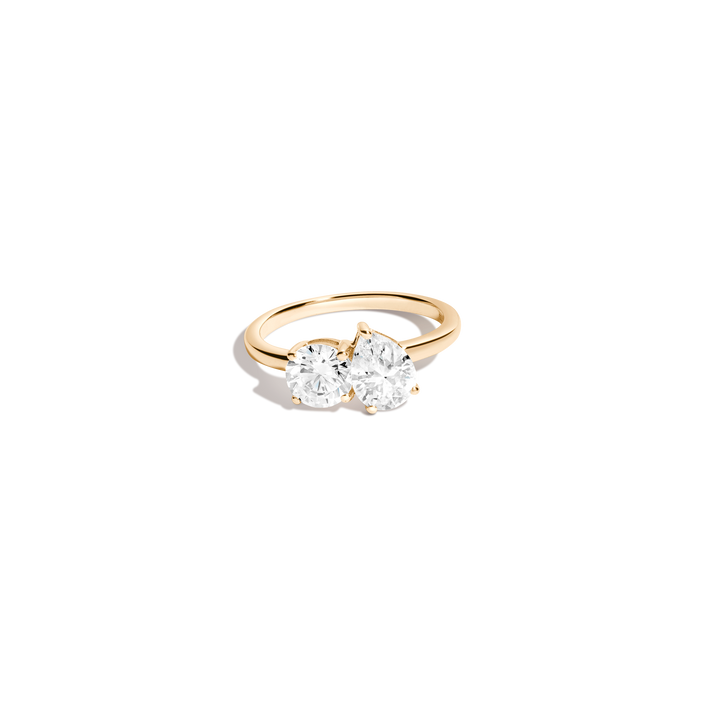 Lab Grown Diamond Toi et Moi Ring 14k Yellow Gold First