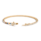 Personalized Lab Grown White Sapphire Tennis Bracelet