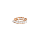Oval Lab Grown Diamond Semi-Bezel Eternity Ring