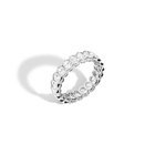 Oval Lab Grown Diamond Semi-Bezel Eternity Ring