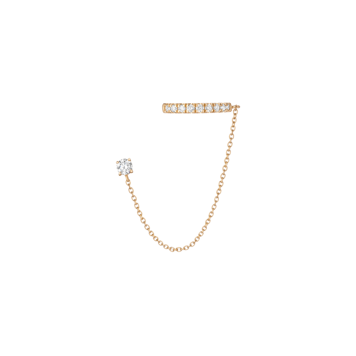 Aurate x Frye: Lab Grown Diamond Stud and Ear Cuff 14k Yellow Gold First