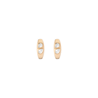 Chunky Double Lab Grown Diamond Pear Huggie Earrings