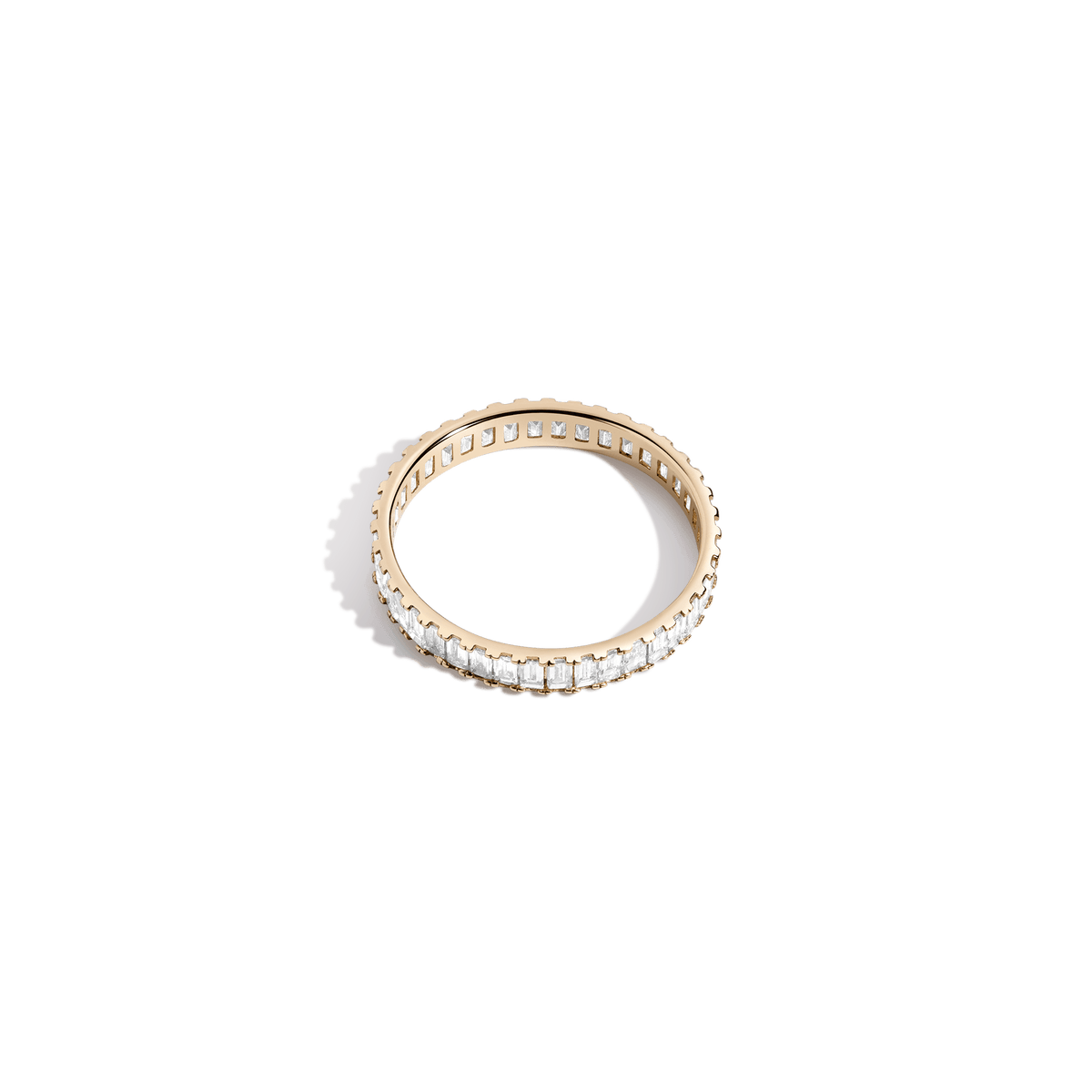 Lab Grown Bold Diamond Baguette Ring 14k Yellow Gold