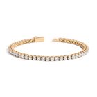 Stainless Steel Lab Grown White Sapphire Tennis Bracelet