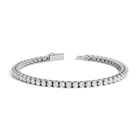 Stainless Steel Lab Grown White Sapphire Tennis Bracelet