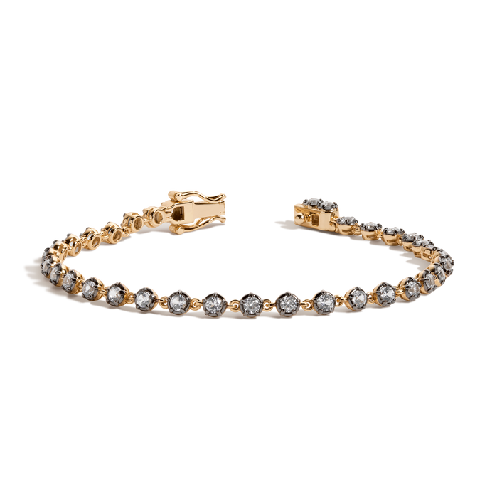 Black Rhodium Georgian Tennis Bracelet Vermeil Black Rhodium 6in 6.5in 7in 7.5in First