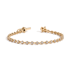 Lab Grown White Sapphire Georgian Tennis Bracelet