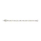 Lab Grown White Sapphire and Canary Mixed Shape Tennis Bracelet