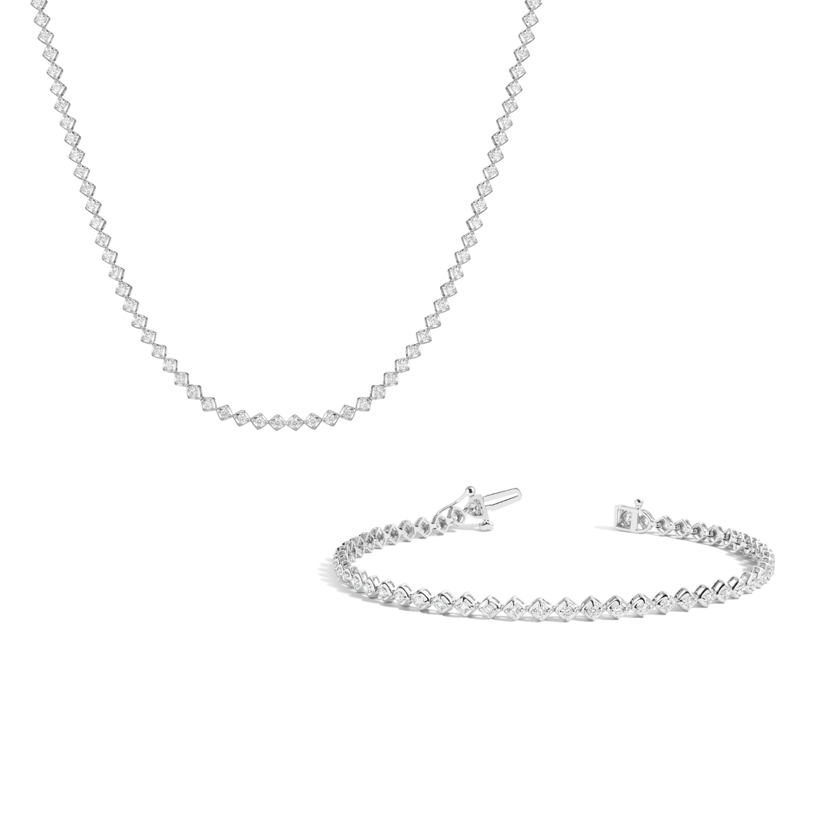 Petite Lab Grown Diamond Tennis Set 6in 6.5in 7in 7.5in 14in (Choker) 16in