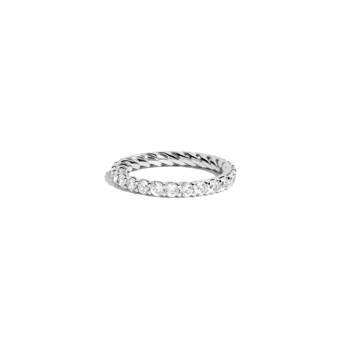 Lab Grown White Sapphire Birthstone Heritage Ring