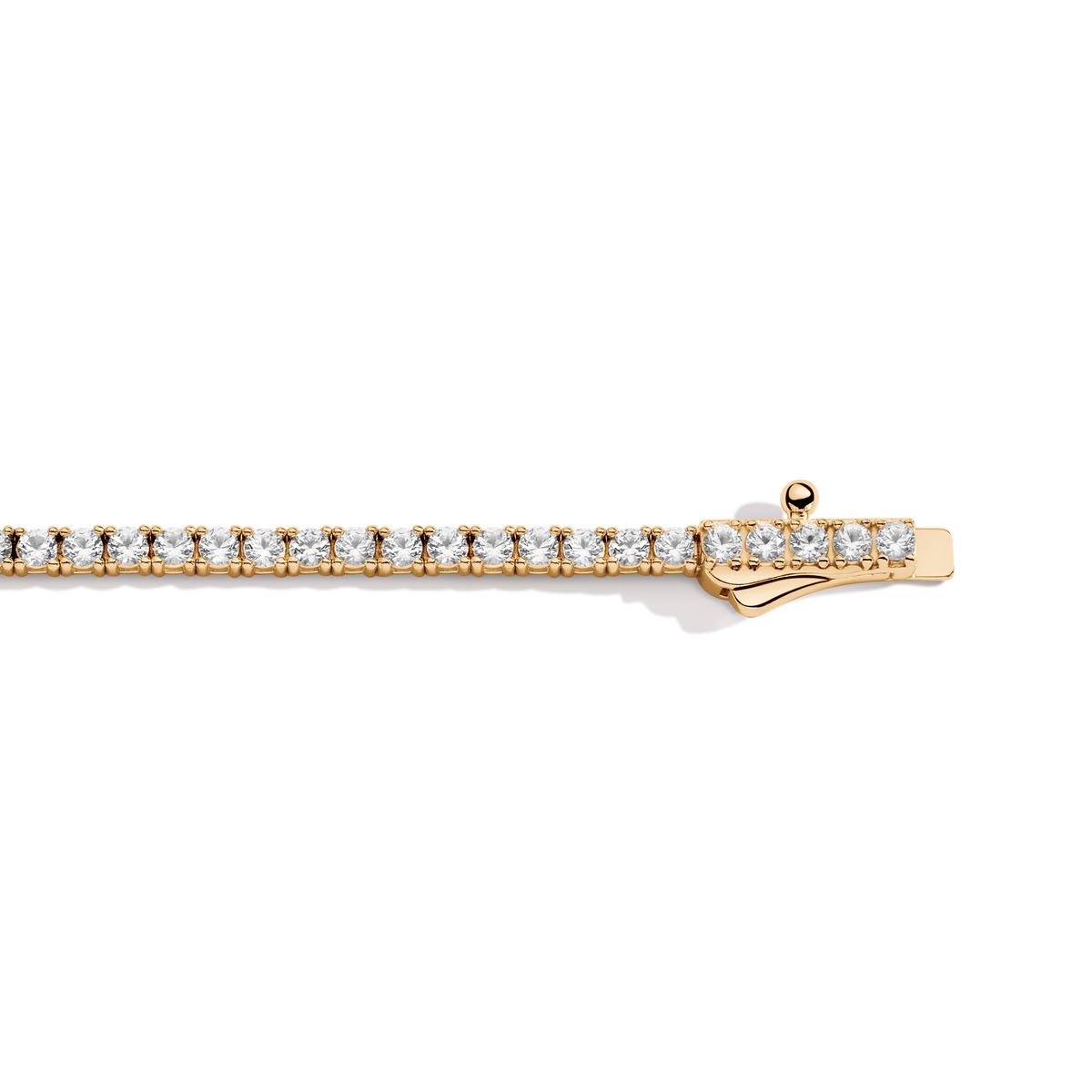 Personalized Lab Grown White Sapphire Tennis Bracelet Vermeil Yellow Gold 6in 6.5in 7in 7.5in 1 2 3 4 5 6 7 Combo Image