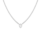 XL Lab Grown Diamond Pear Bezel Necklace