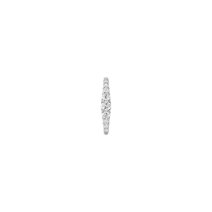 Lab Grown Diamond Eternity Stud Earrings 14k White Gold Single First