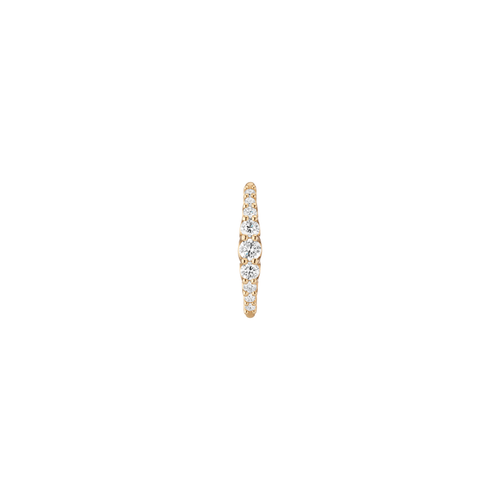 Lab Grown Diamond Eternity Stud Earrings 14k Yellow Gold Single First