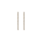 Stainless Steel Lab Grown White Sapphire Tennis Earrings