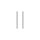 Stainless Steel Lab Grown White Sapphire Tennis Earrings