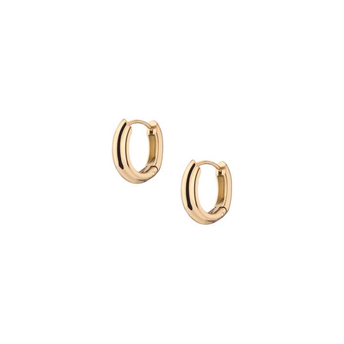 Mini Tidal Hoop Earrings Stainless Steel Yellow Gold First