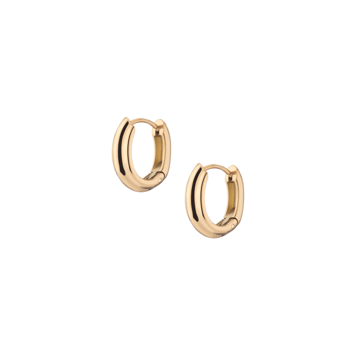 Tidal Hoop Earrings Stainless Steel Yellow Gold First