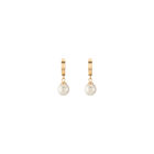 Stainless Steel Pearl Huggie Earrings