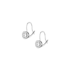 Round Lab Grown Diamond Bezel Drop Earrings