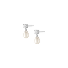 Lab Grown Diamond Pearl Drop Earrings