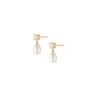Lab Grown Diamond Pearl Drop Earrings