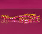Lab Grown Red Ruby Tennis Bracelet