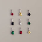 Emerald Cut Tennis Charm Pendant