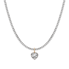 Aurate x Molly Dickson: Classic Black Rhodium Tennis Pendant Necklace