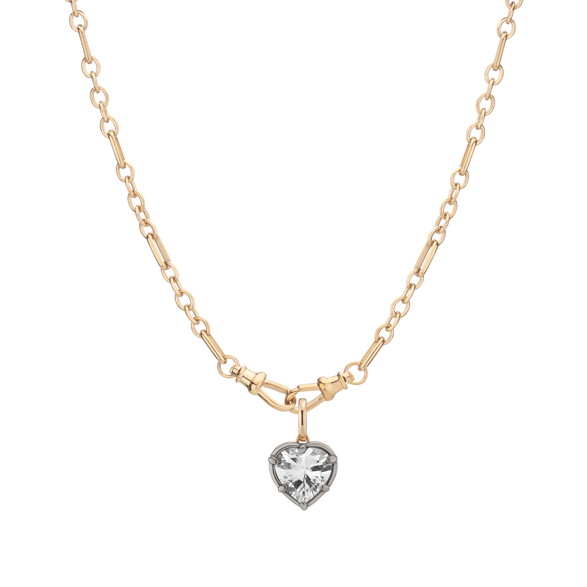 Aurate x Molly Dickson: Georgian Pendant Chain Necklace 18in 22in Heart