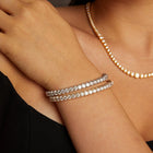 10ct Lab Grown Diamond Hinged Tennis Bracelet