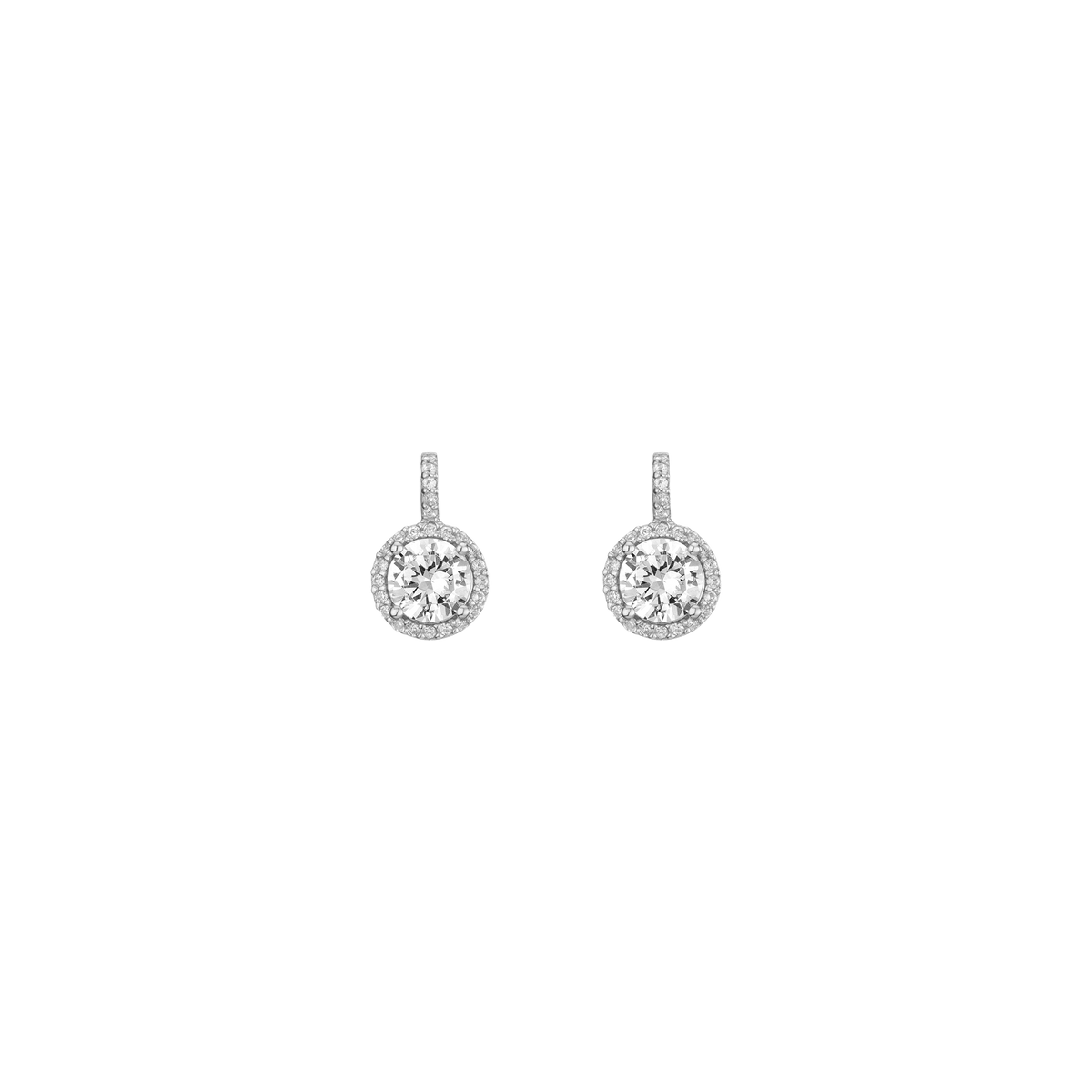 Lab Grown White Sapphire Edwardian Earrings Vermeil White Gold First