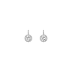 Lab Grown White Sapphire Edwardian Earrings