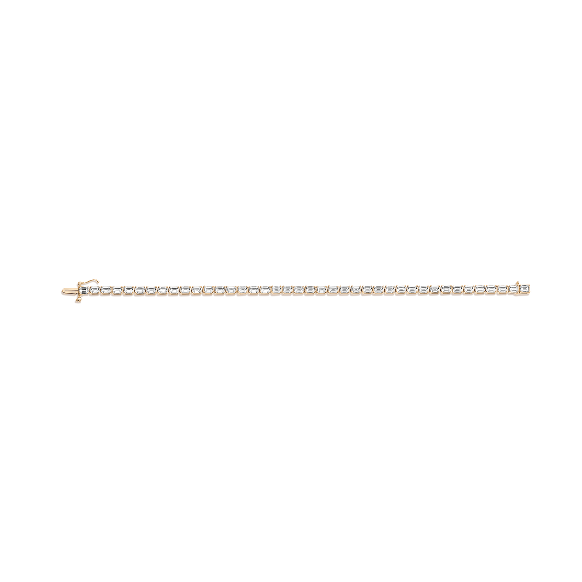 Lab Grown Diamond Emerald Tennis Bracelet 14k Yellow Gold 6in 6.5in 7in 7.5in