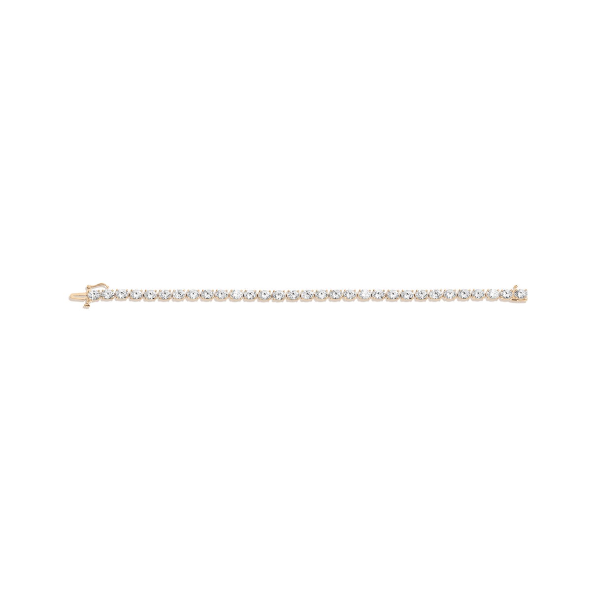 Lab Grown Diamond Oval Tennis Bracelet 14k Yellow Gold 6in 6.5in 7in 7.5in