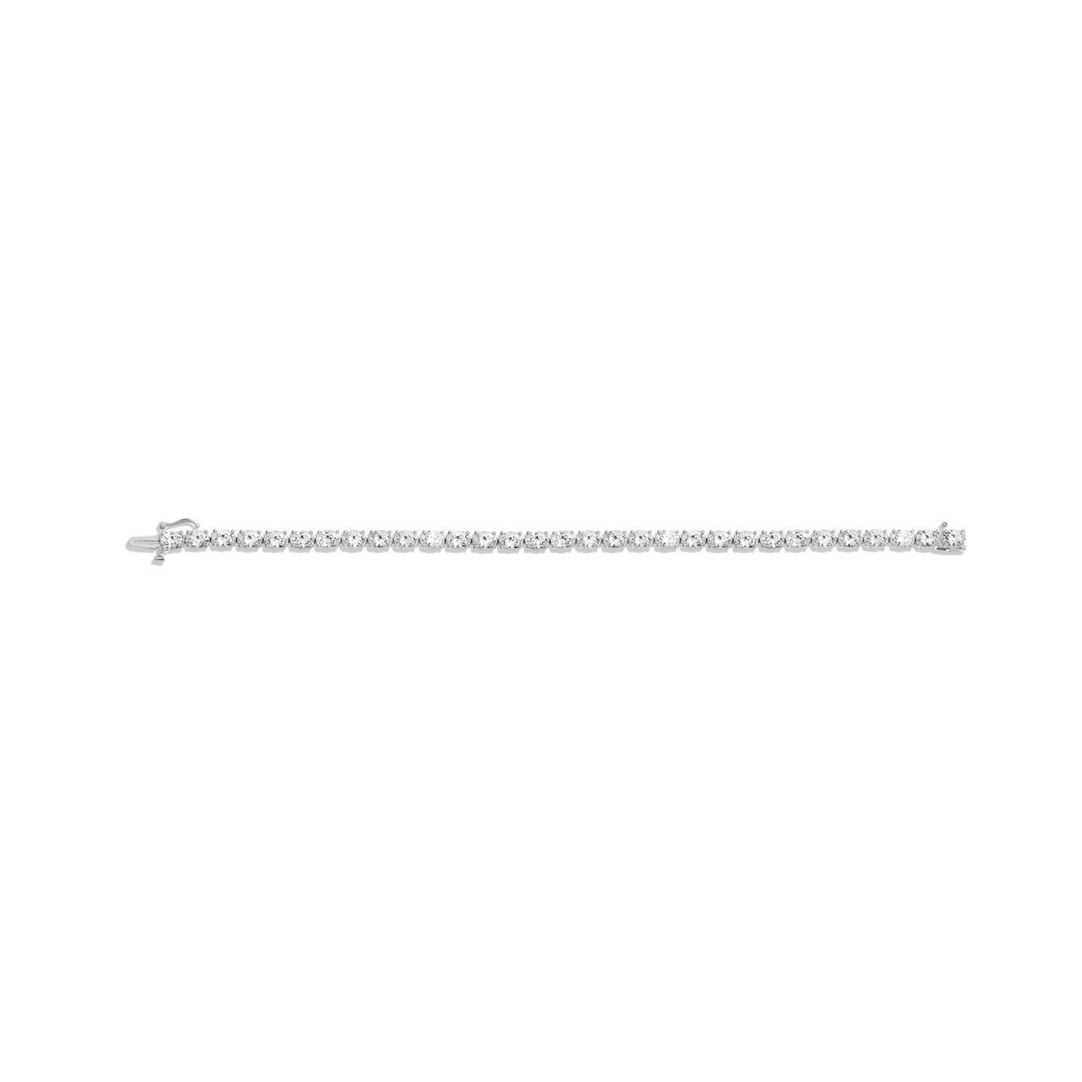 Lab Grown Diamond Oval Tennis Bracelet 14k White Gold 6in 6.5in 7in 7.5in