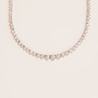Three-Prong Graduated Tennis Necklace