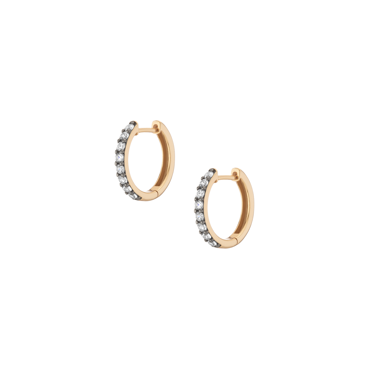 Aurate x Molly Dickson: Classic Black Rhodium Huggie Earrings Vermeil Black Rhodium First