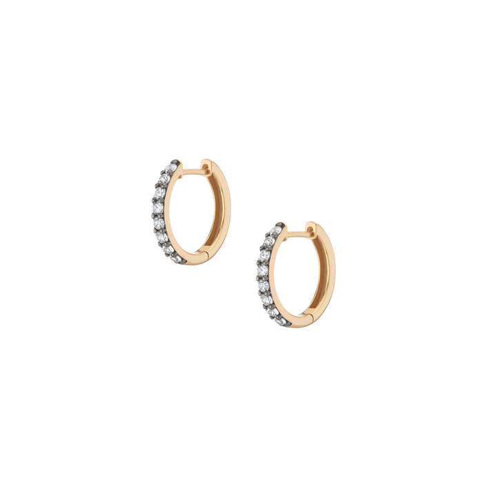 Aurate x Molly Dickson: Classic Black Rhodium Huggie Earrings Vermeil Black Rhodium First