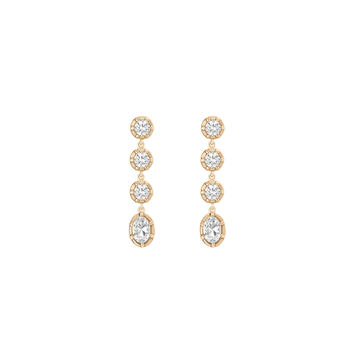 Aurate x Molly Dickson: Georgian Tennis Earrings Vermeil Yellow Gold First