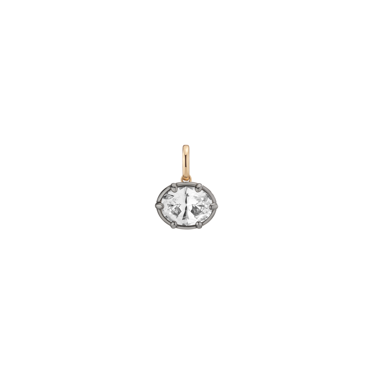 Aurate x Molly Dickson: Oval Georgian Pendant Vermeil Black Rhodium First