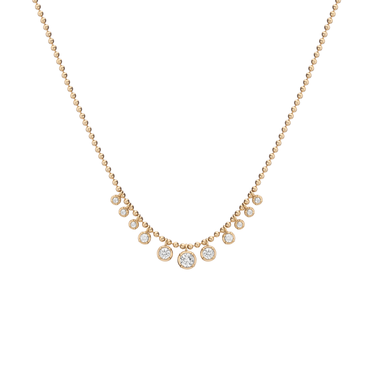 Aurate x Molly Dickson: Graduated Georgian Chain Necklace Vermeil Yellow Gold 16in First