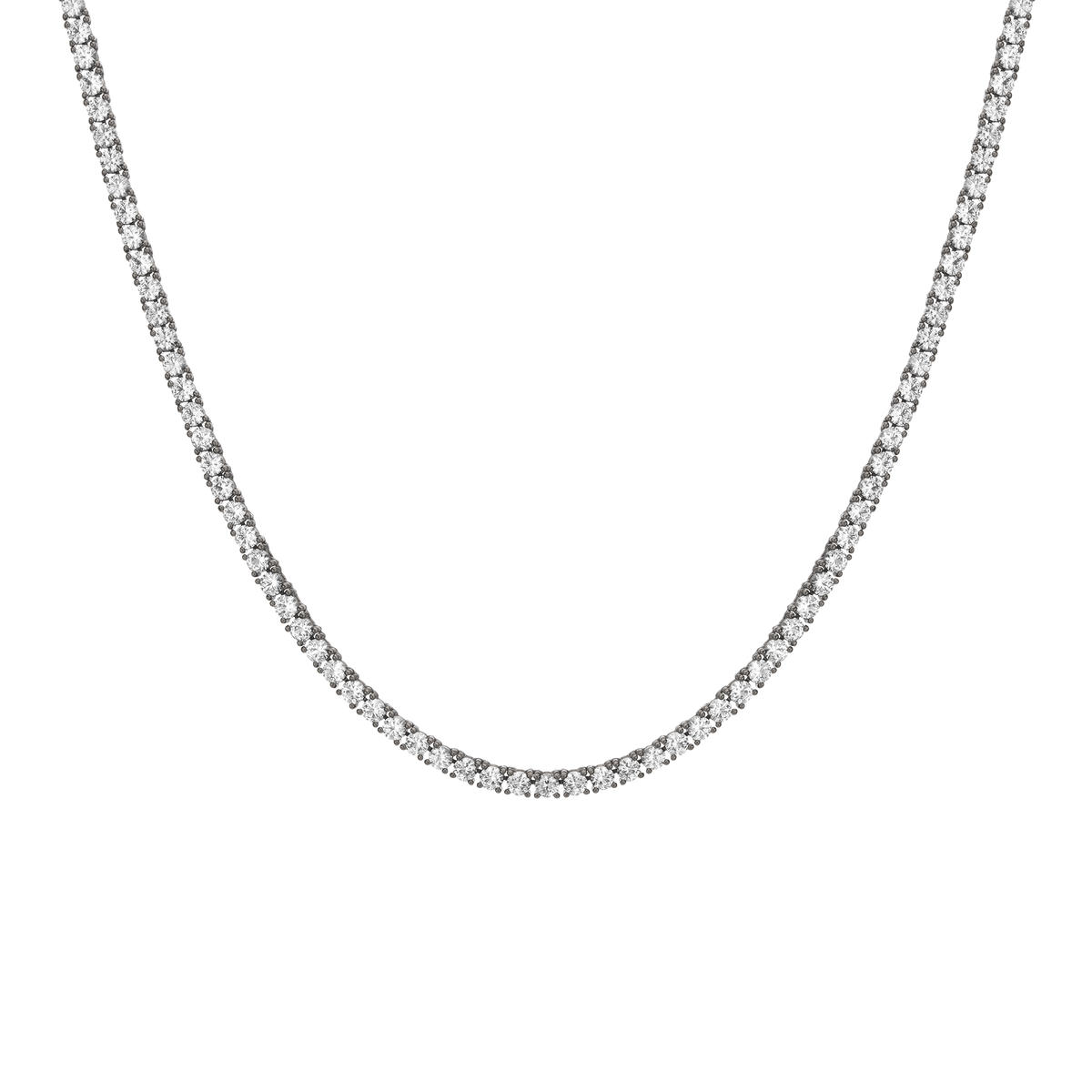 Aurate x Molly Dickson: Classic Black Rhodium Tennis Necklace Vermeil Black Rhodium 13ct First
