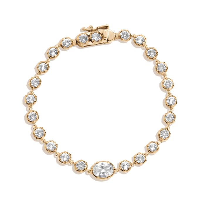 Aurate x Molly Dickson: Georgian Tennis Bracelet Vermeil Yellow Gold 6in 6.5in 7in 7.5in First